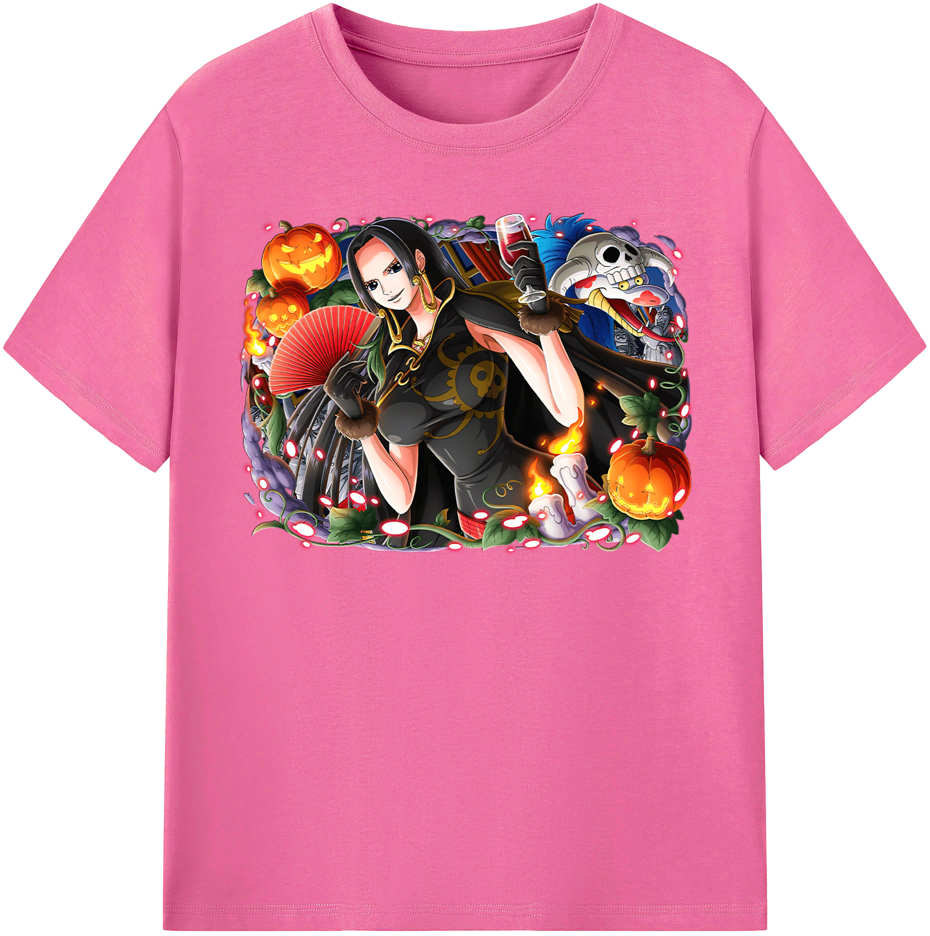ワンピース ボア・ハンコック ONE PIECE Boa·Hancock レディースカジュアルプリントTシャツ（綿100％）